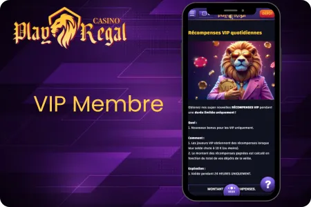 Membre VIP Casino Play Regal